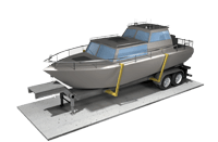 Digital rendering of uncovered boat parking