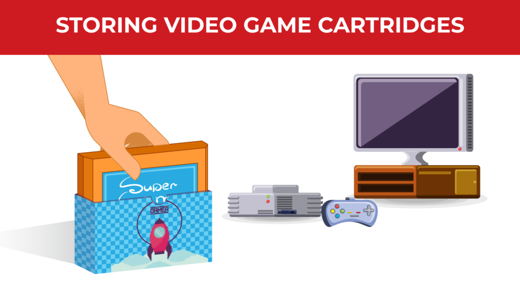 an illustrated graphic of a video game cartridge